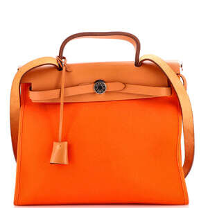 Hermes Herbag Zip Leather And Toile 31 #252602H25B